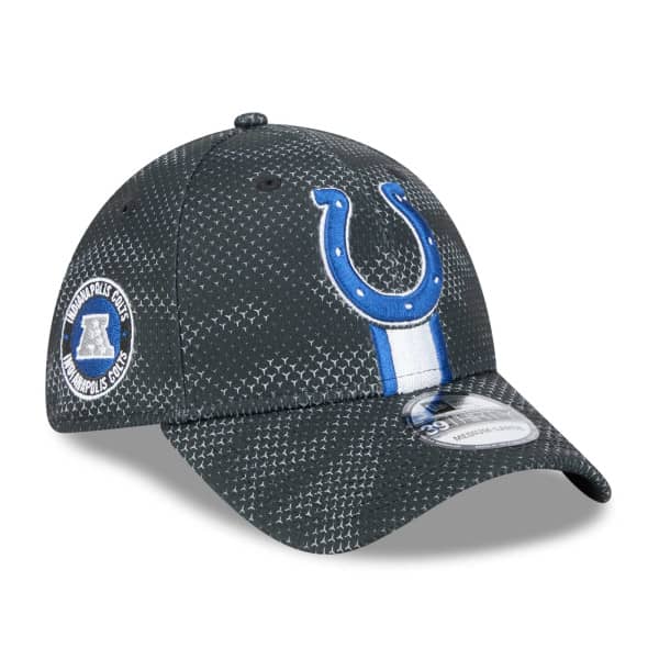 Indianapolis Colts 2024 NFL Sideline New Era 39THIRTY Flex Cap Schwarz