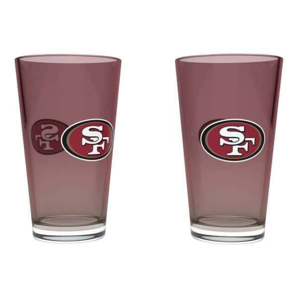 San Francisco 49ers Team Color NFL Pint Gläser Set (2 Stk.)