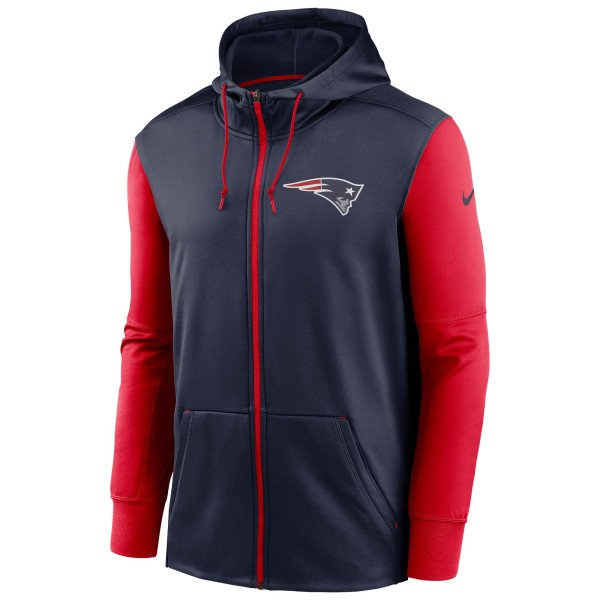 New England Patriots Two-Tone Nike Therma NFL Full-Zip Hoodie