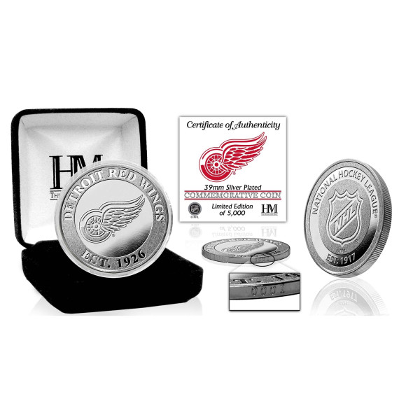 Detroit Red Wings NHL Team Silver Gedenkmünze