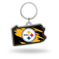 Pittsburgh Steelers Cardinals State Shaped NFL Key Ring