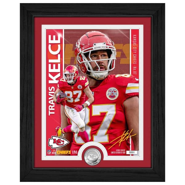 Travis Kelce Kansas City Chiefs Artist Proof Silver Coin NFL Bild