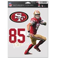 George Kittle #85 San Francisco 49ers Player NFL Aufkleber-Set (3 Stk.)