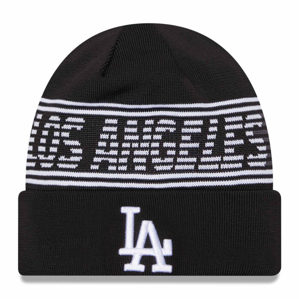 Los Angeles Dodgers Black Colorway 2024 MLB Clubhouse New Era Beanie Knit