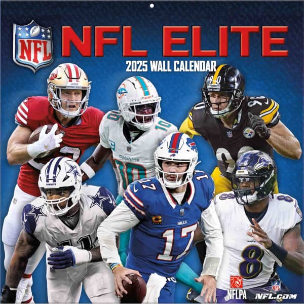 2025 NFL Football Elite Wall Calendar