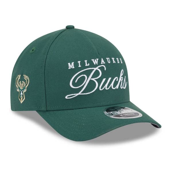 Milwaukee Bucks 2025 NBA Draft 9FORTY M-Crown A-Frame Snapback Cap Green