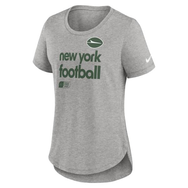 New York Jets Nike Triblend Football NFL T-Shirt Gray (Women's)