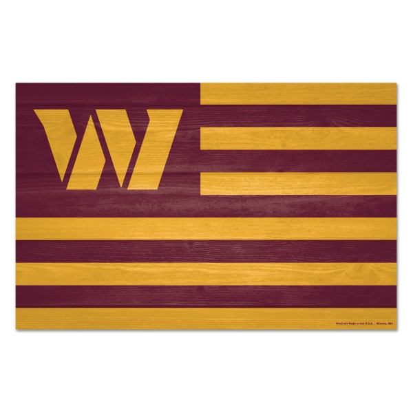 Washington Commanders NFL Americana Wood Sign