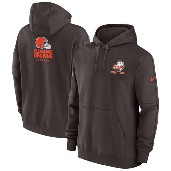 Cleveland Browns 2023 NFL Sideline Nike Club Hoodie Brown