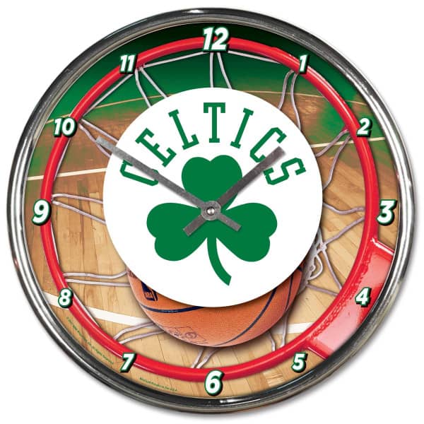 Boston Celtics WinCraft Chrome NBA Wanduhr