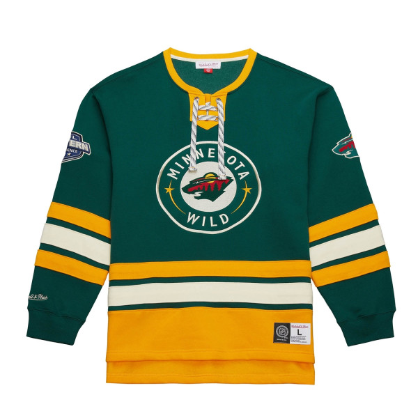 Minnesota Wild Mitchell & Ness Heritage NHL Lace-Up Jersey Crew