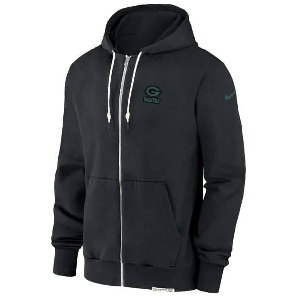 Green Bay Packers 2023 NFL Sideline Nike Player Full-Zip Hoodie Black