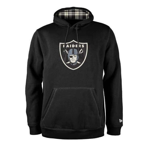 Las Vegas Raiders Plaid 2024 New Era 3rd Down NFL Hoodie Black