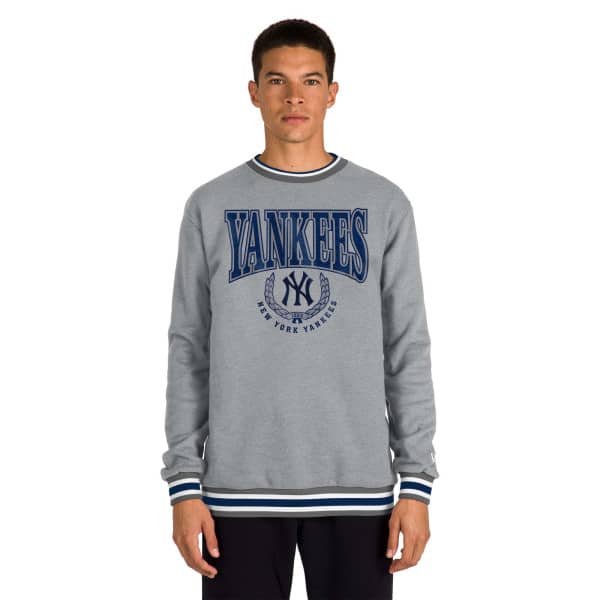 New York Yankees Throwback MLB Crew Sweatshirt Grau