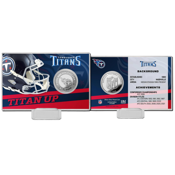 Tennessee Titans Team History Highland Mint Silver Coin Card