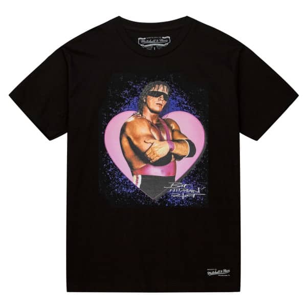 Bret The Hitman Hart Mitchell & Ness WWE Legend T-Shirt Black