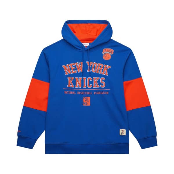 New York Knicks Mitchell & Ness Retro Fleece NBA Hoodie Blue