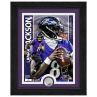 Lamar Jackson Baltimore Ravens Artist Proof Silver Coin NFL Bild
