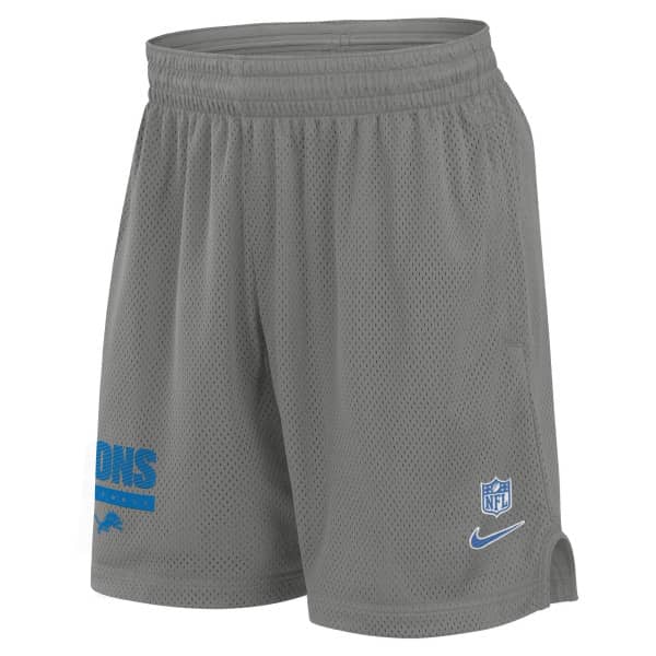 Detroit Lions 2024 NFL Sideline Mesh Nike Dri-FIT Shorts Gray