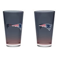 New England Patriots Team Color NFL Pint Glass Set (2-Piece)