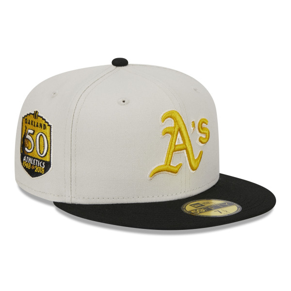 Oakland Athletics Two-Tone Stone New Era 59FIFTY Fitted MLB Cap