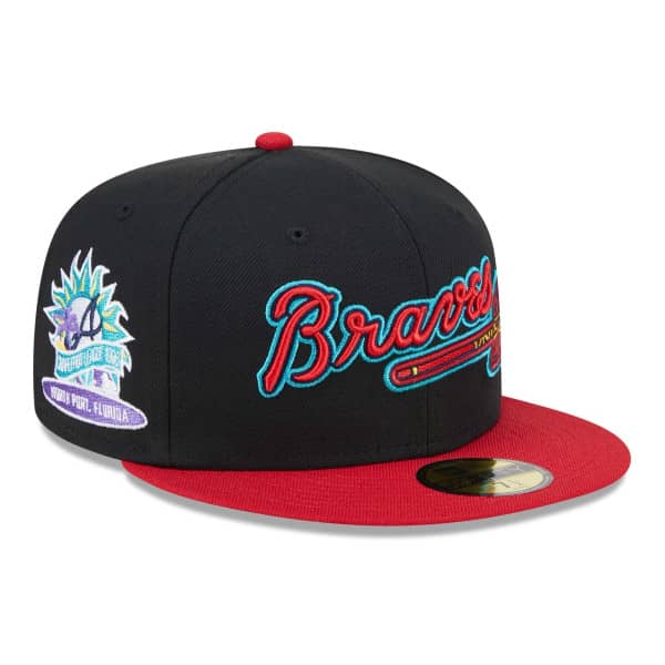 Atlanta Braves Retro 1996 Spring Training New Era 59FIFTY Fitted Cap Black