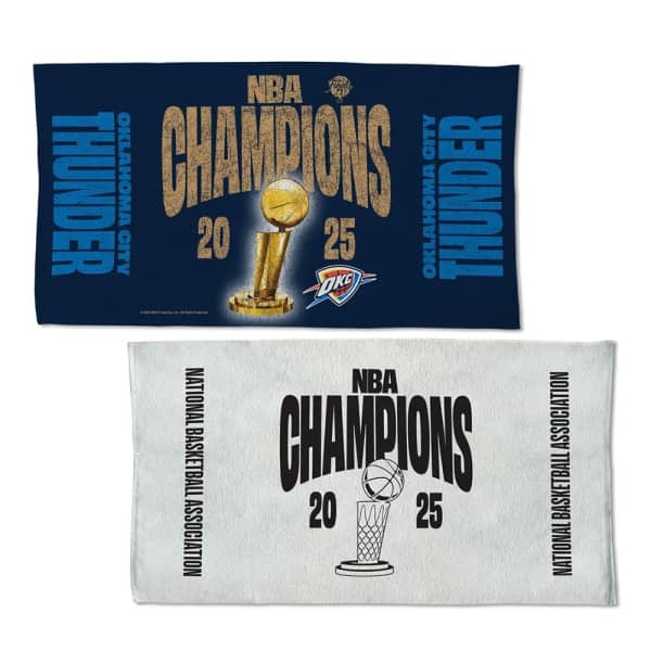 Oklahoma City Thunder 2025 NBA Champions On-Court Locker Room Handtuch