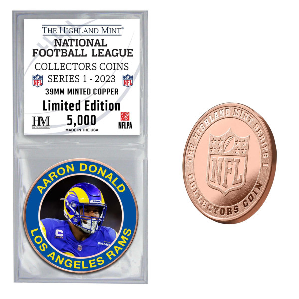 NFL Collectors Coins Series 1 Aaron Donald Los Angeles Rams Commemorative Coin
