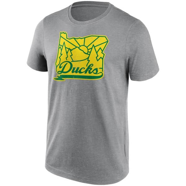 Oregon Ducks State Logo NCAA T-Shirt Gray