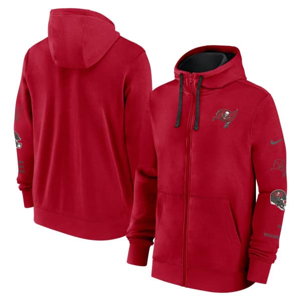 Tampa Bay Buccaneers Full-Zip Nike Club Fleece Hoodie Rot