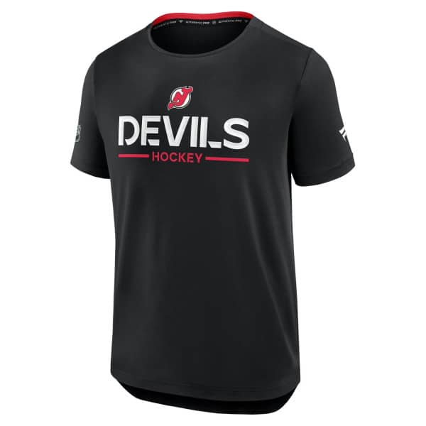 New Jersey Devils 2025/26 Authentic Pro Rink Tech NHL T-Shirt Schwarz