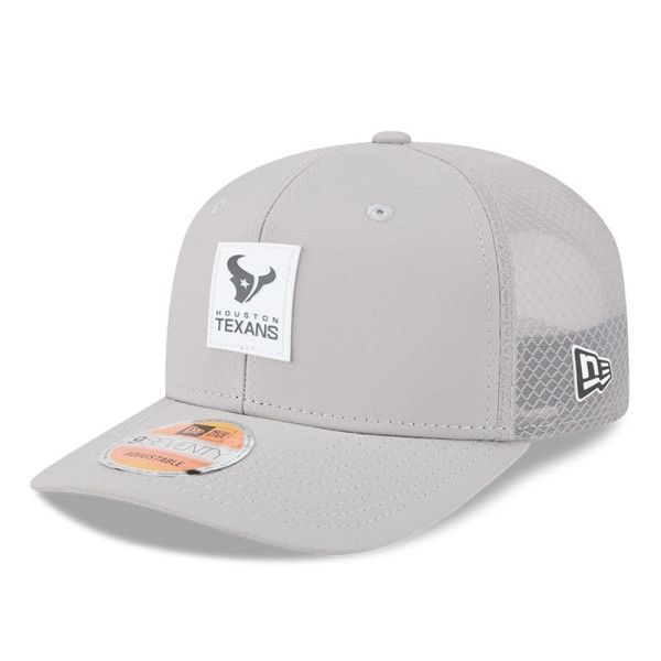 Houston Texans 2025 NFL On-Field Sideline 9SEVENTY Trucker Snapback Cap CW Gray