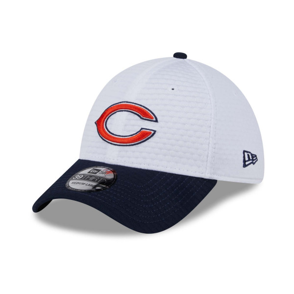 Chicago Bears "C" 2024 NFL Training Camp New Era 39THIRTY Flex Cap White