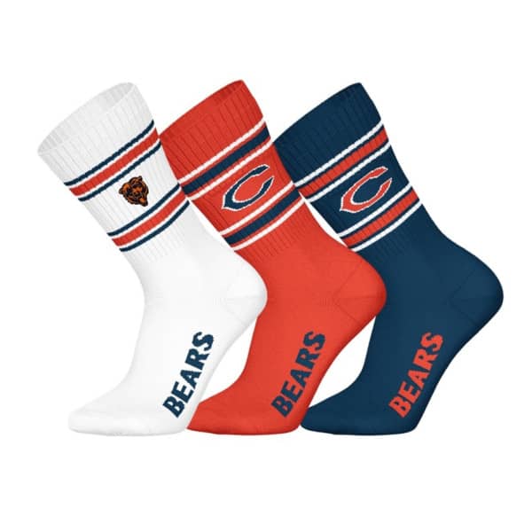 Chicago Bears Team Set NFL Crew Socks (3-Pack)