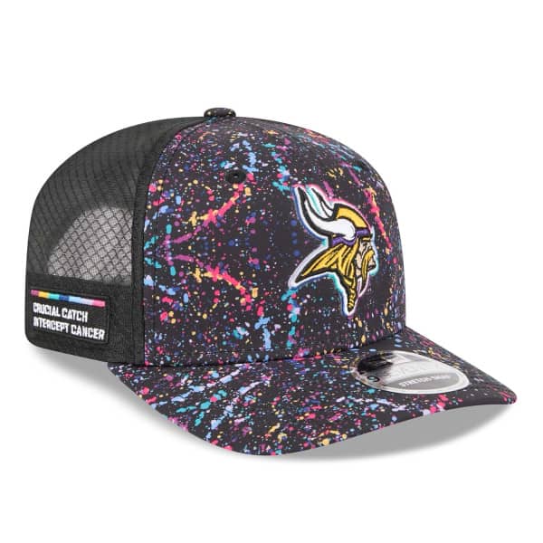 Minnesota Vikings 2025 NFL Crucial Catch 9SEVENTY Stretch-Snap Trucker Cap