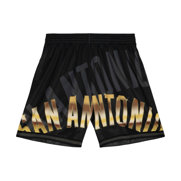 San Antonio Spurs Big Face 4.0 Mitchell & Ness NBA Shorts Schwarz