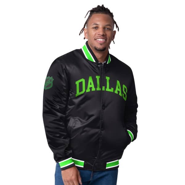 Dallas Stars Closer Reversible NHL Varsity Jacket Green/Black