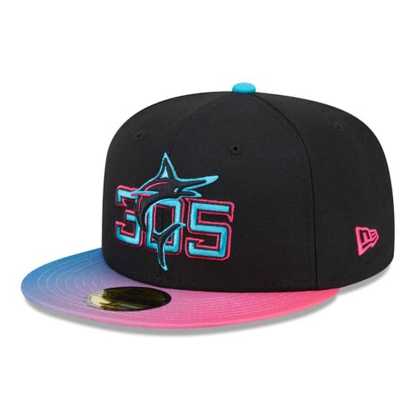 Miami Marlins MLB Authentic City Connect 59FIFTY Fitted Cap Black
