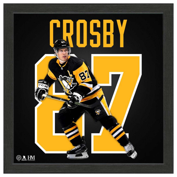 Sidney Crosby #87 Pittsburgh Penguins Impact Jersey Framed NHL Photo