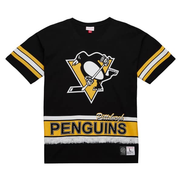 Pittsburgh Penguins Fashion Mitchell & Ness Oversized NHL T-Shirt Schwarz