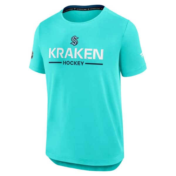 Seattle Kraken 2025/26 Authentic Pro Rink Tech NHL T-Shirt Aqua