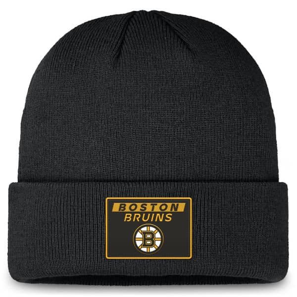 Boston Bruins 2024/25 NHL Authentic Pro Beanie Knit Hat Black