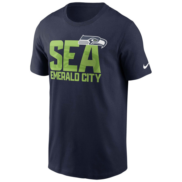 Seattle Seahawks Emerald City Nike Essential NFL T-Shirt Navy