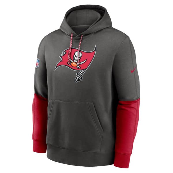 Tampa Bay Buccaneers 2024 NFL Sideline Nike Club Hoodie Pewter