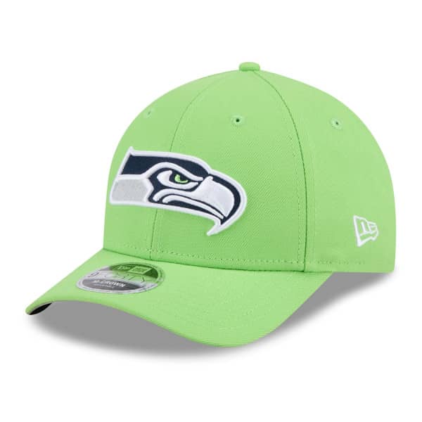 Seattle Seahawks NFL Team Logo New Era 9FORTY M-Crown Snapback Cap Green