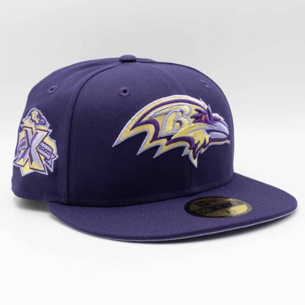 Baltimore Ravens 10th Anniversary New Era 59FIFTY Fitted NFL Cap Purple