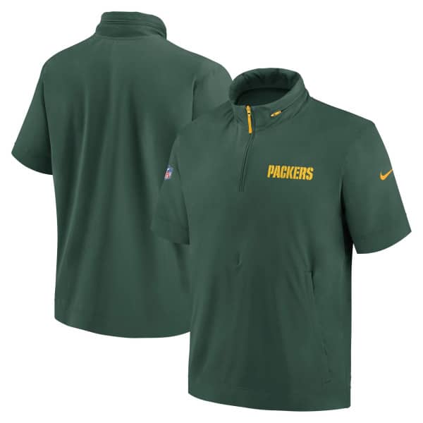 Green Bay Packers 2024 NFL Sideline Nike Lightweight Coach Jacket Green
