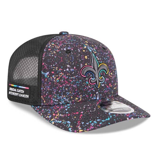 New Orleans Saints 2025 NFL Crucial Catch 9SEVENTY Stretch-Snap Trucker Cap