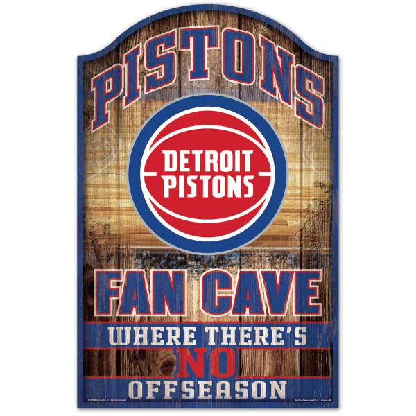 Detroit Pistons WinCraft NBA Fan Cave Holzschild