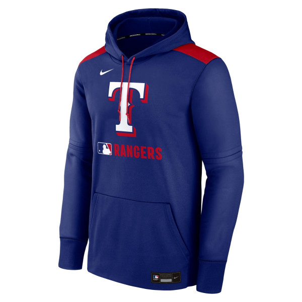 Texas Rangers 2025 MLB Authentic Performance Therma Hoodie Blue